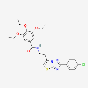 N-(2-(2-(4-chlorophenyl)thiazolo[3,2-b][1,2,4]triazol-6-yl)ethyl)-3,4,5-triethoxybenzamide