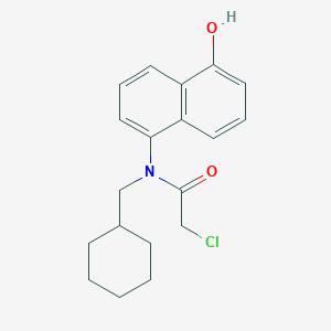 molecular formula C19H22ClNO2 B2525253 2-Chloro-N-(cyclohexylmethyl)-N-(5-hydroxynaphthalen-1-yl)acetamide CAS No. 1397200-49-5