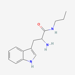 molecular formula C14H19N3O B2525255 2-amino-3-(1H-indol-3-yl)-N-propylpropanamide CAS No. 436811-10-8