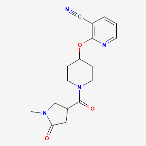 2-((1-(1-Methyl-5-oxopyrrolidine-3-carbonyl)piperidin-4-yl)oxy)nicotinonitrile