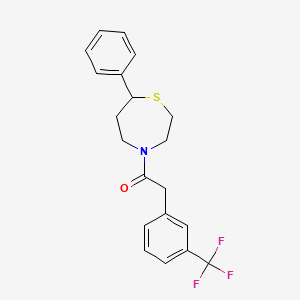 1-(7-Phenyl-1,4-thiazepan-4-yl)-2-(3-(trifluoromethyl)phenyl)ethanone
