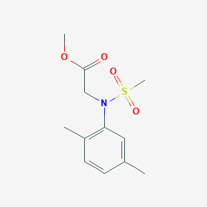 molecular formula C12H17NO4S B2525275 Methyl N-(2,5-dimethylphenyl)-N-(methylsulfonyl)glycinate CAS No. 333450-16-1
