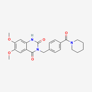 6,7-dimethoxy-3-[4-(piperidin-1-ylcarbonyl)benzyl]quinazoline-2,4(1H,3H)-dione