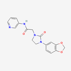 2-(3-(benzo[d][1,3]dioxol-5-yl)-2-oxoimidazolidin-1-yl)-N-(pyridin-3-yl)acetamide