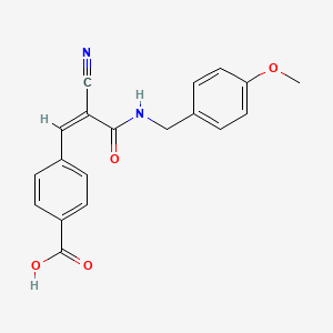 4-[(Z)-2-Cyano-3-[(4-methoxyphenyl)methylamino]-3-oxoprop-1-enyl]benzoic acid