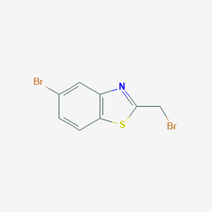 molecular formula C8H5Br2NS B025253 5-Bromo-2-(bromomethyl)-1,3-benzothiazole CAS No. 110704-13-7