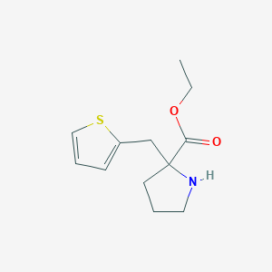Ethyl 2-(thiophen-2-ylmethyl)pyrrolidine-2-carboxylate