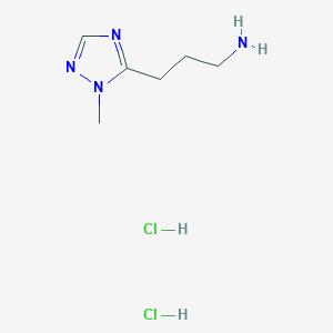 molecular formula C6H14Cl2N4 B2525304 二盐酸3-(1-甲基-1H-1,2,4-三唑-5-基)丙胺 CAS No. 1909311-80-3