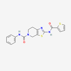 N-phenyl-2-(thiophene-2-carboxamido)-6,7-dihydrothiazolo[5,4-c]pyridine-5(4H)-carboxamide