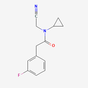molecular formula C13H13FN2O B2525312 N-(cyanomethyl)-N-cyclopropyl-2-(3-fluorophenyl)acetamide CAS No. 1252515-55-1