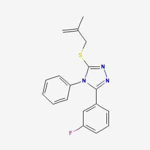 3-(3-Fluorophenyl)-5-(2-methylprop-2-enylsulfanyl)-4-phenyl-1,2,4-triazole