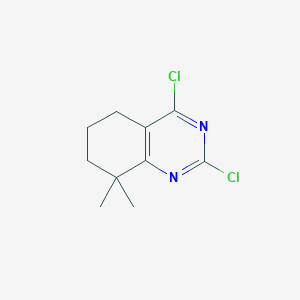 molecular formula C10H12Cl2N2 B2525325 2,4-Dichloro-8,8-dimethyl-5,6,7,8-tetrahydroquinazoline CAS No. 1538445-96-3