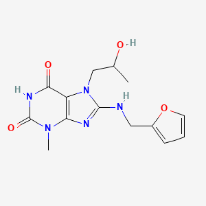 8-((furan-2-ylmethyl)amino)-7-(2-hydroxypropyl)-3-methyl-1H-purine-2,6(3H,7H)-dione