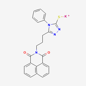 molecular formula C23H17KN4O2S B2525332 potassium [5-(3-{2,4-dioxo-3-azatricyclo[7.3.1.0^{5,13}]trideca-1(12),5,7,9(13),10-pentaen-3-yl}propyl)-4-phenyl-4H-1,2,4-triazol-3-yl]sulfanide CAS No. 474621-45-9