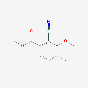 molecular formula C10H8FNO3 B2525342 Methyl 2-cyano-4-fluoro-3-methoxybenzoate CAS No. 1807305-41-4