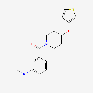 molecular formula C18H22N2O2S B2525355 N,N-dimethyl-3-[4-(thiophen-3-yloxy)piperidine-1-carbonyl]aniline CAS No. 2034465-82-0