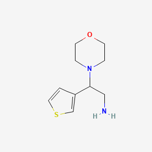 molecular formula C10H16N2OS B2525358 [2-Morpholin-4-yl-2-(3-thienyl)ethyl]amine CAS No. 953906-27-9