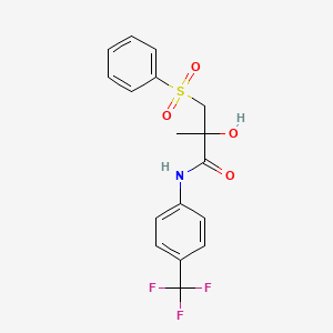 2-hydroxy-2-methyl-3-(phenylsulfonyl)-N-[4-(trifluoromethyl)phenyl]propanamide