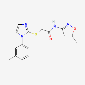 N-(5-methylisoxazol-3-yl)-2-{[1-(3-methylphenyl)-1H-imidazol-2-yl]thio}acetamide