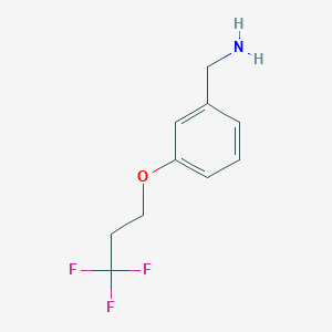 molecular formula C10H12F3NO B2525382 1-[3-(3,3,3-Trifluoropropoxy)phenyl]methanamine CAS No. 1341356-30-6