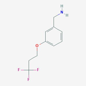 molecular formula C10H12F3NO B2525382 [3-(3,3,3-Trifluoropropoxy)phenyl]methanamine CAS No. 1341356-30-6
