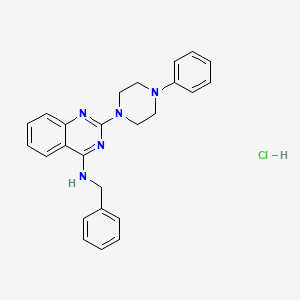 molecular formula C25H26ClN5 B2525393 N-benzyl-2-(4-phenylpiperazin-1-yl)quinazolin-4-amine Hydrochloride CAS No. 1052411-29-6