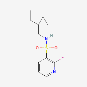 molecular formula C11H15FN2O2S B2525412 N-[(1-ethylcyclopropyl)methyl]-2-fluoropyridine-3-sulfonamide CAS No. 2018359-77-6