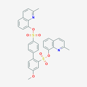 B2525415 2,4'-Bis(2-methylquinolin-8-yl) 4-methoxy-[1,1'-biphenyl]-2,4'-disulfonate CAS No. 2361882-33-7