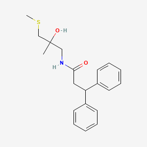 molecular formula C20H25NO2S B2525437 N-(2-hydroxy-2-methyl-3-(methylthio)propyl)-3,3-diphenylpropanamide CAS No. 1396887-86-7