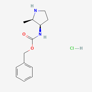 molecular formula C13H19ClN2O2 B2525447 cis-Benzyl (2-methylpyrrolidin-3-YL)carbamate hcl CAS No. 1951444-30-6