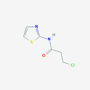 molecular formula C6H7ClN2OS B2525478 3-Chloro-N-1,3-thiazol-2-ylpropanamide CAS No. 26774-38-9