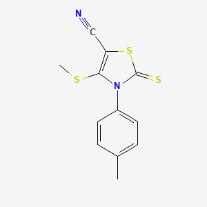 3-(4-Methylphenyl)-4-(methylsulfanyl)-2-thioxo-2,3-dihydro-1,3-thiazole-5-carbonitrile