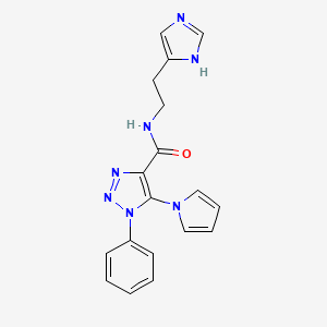 N-(2-(1H-imidazol-4-yl)ethyl)-1-phenyl-5-(1H-pyrrol-1-yl)-1H-1,2,3-triazole-4-carboxamide