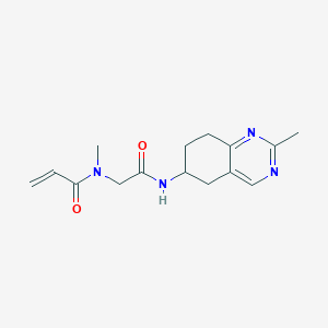 molecular formula C15H20N4O2 B2525483 N-Methyl-N-[2-[(2-methyl-5,6,7,8-tetrahydroquinazolin-6-yl)amino]-2-oxoethyl]prop-2-enamide CAS No. 2197609-62-2