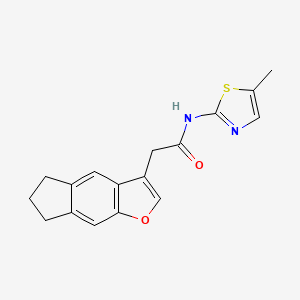2-(6,7-dihydro-5H-cyclopenta[f][1]benzofuran-3-yl)-N-(5-methyl-1,3-thiazol-2-yl)acetamide
