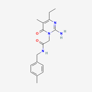 2-(2-amino-4-ethyl-5-methyl-6-oxopyrimidin-1(6H)-yl)-N-(4-methylbenzyl)acetamide