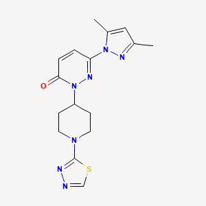 6-(3,5-Dimethylpyrazol-1-yl)-2-[1-(1,3,4-thiadiazol-2-yl)piperidin-4-yl]pyridazin-3-one