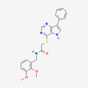 N-(2,3-dimethoxybenzyl)-2-((7-phenyl-5H-pyrrolo[3,2-d]pyrimidin-4-yl)thio)acetamide