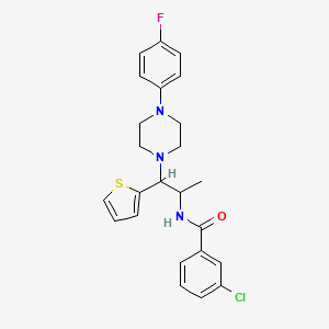 3-chloro-N-{1-[4-(4-fluorophenyl)piperazin-1-yl]-1-(thiophen-2-yl)propan-2-yl}benzamide