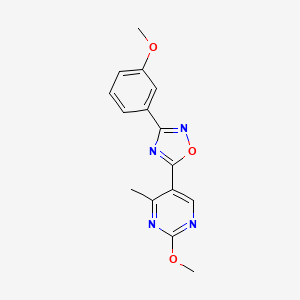 5-(2-Methoxy-4-methylpyrimidin-5-yl)-3-(3-methoxyphenyl)-1,2,4-oxadiazole