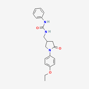 1-((1-(4-Ethoxyphenyl)-5-oxopyrrolidin-3-yl)methyl)-3-phenylurea