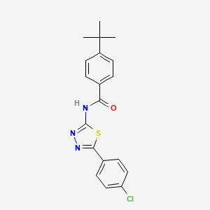 4-tert-butyl-N-[5-(4-chlorophenyl)-1,3,4-thiadiazol-2-yl]benzamide