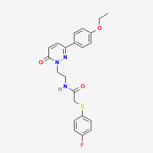 N-(2-(3-(4-ethoxyphenyl)-6-oxopyridazin-1(6H)-yl)ethyl)-2-((4-fluorophenyl)thio)acetamide