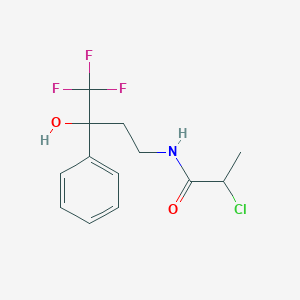 2-Chloro-N-(4,4,4-trifluoro-3-hydroxy-3-phenylbutyl)propanamide