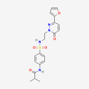 N-(4-(N-(2-(3-(furan-2-yl)-6-oxopyridazin-1(6H)-yl)ethyl)sulfamoyl)phenyl)isobutyramide