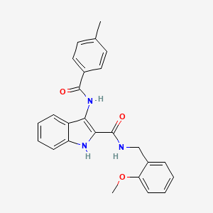 N-(2-methoxybenzyl)-3-(4-methylbenzamido)-1H-indole-2-carboxamide