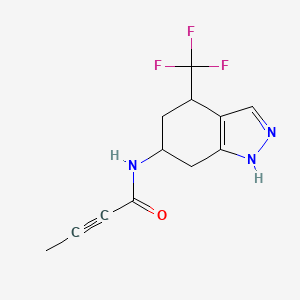 N-[4-(Trifluoromethyl)-4,5,6,7-tetrahydro-1H-indazol-6-yl]but-2-ynamide