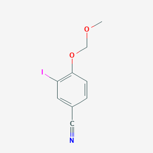 molecular formula C9H8INO2 B2525568 3-Iodo-4-(methoxymethoxy)benzonitrile CAS No. 1332591-18-0