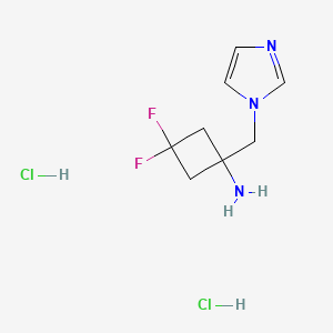 3,3-Difluoro-1-(imidazol-1-ylmethyl)cyclobutan-1-amine;dihydrochloride