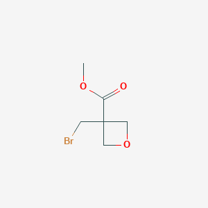 molecular formula C6H9BrO3 B2525576 Methyl 3-(bromomethyl)oxetane-3-carboxylate CAS No. 2396675-85-5
